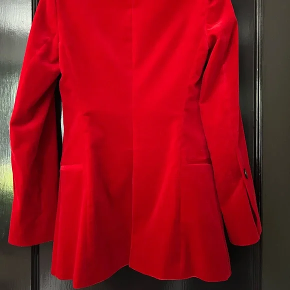 Frame Denim Red Velvet Pant Suit - Picture 9 of 13